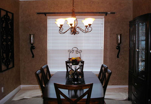 Dining room in the middle of being painted