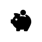 Piggy bank icon