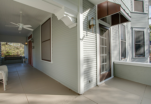 Exterior of house with white paint