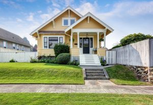 yellow craftsman home