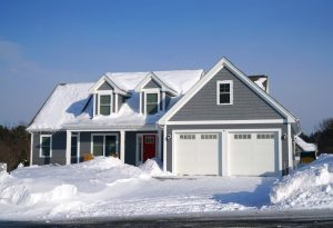 house in the snow