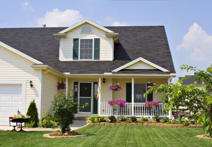 a beautiful home with a well-maintained lawn 