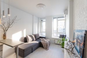 an interior room with natural lighting