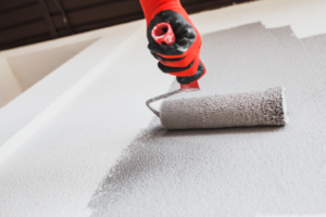 a close-up of a paint roller
