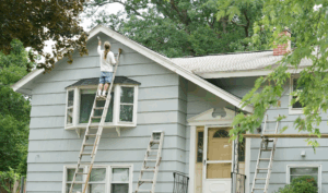 a home being painted in Dallas